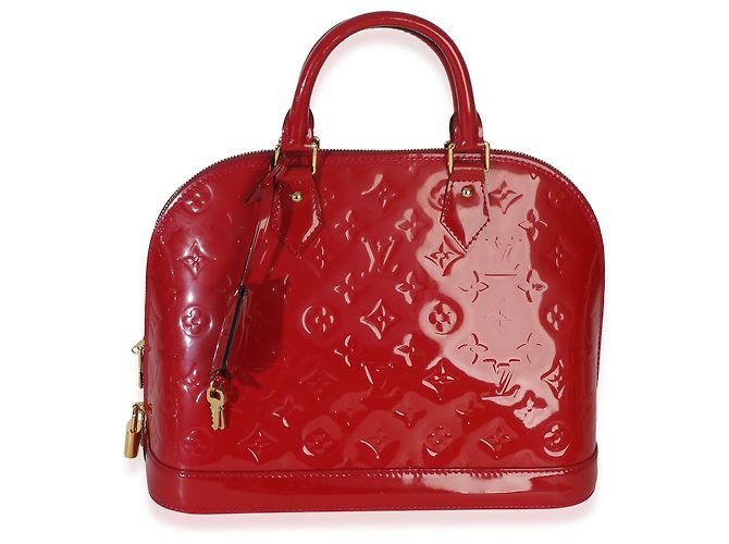 Louis Vuitton Red Monogram Vernis Alma PM - view 7