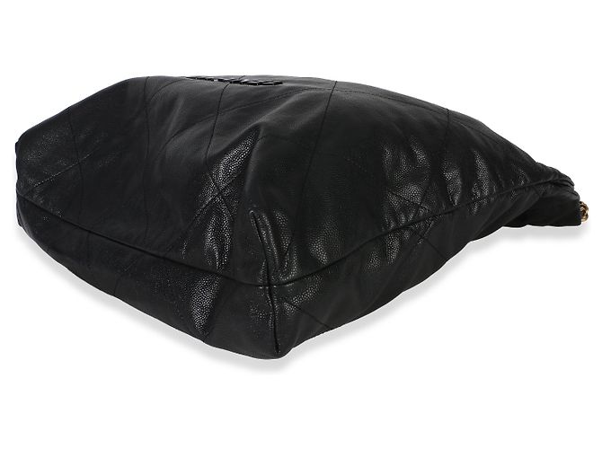 Borsa Hobo Chanel 22 in Caviar Trapuntato So Black Nero - vista 6