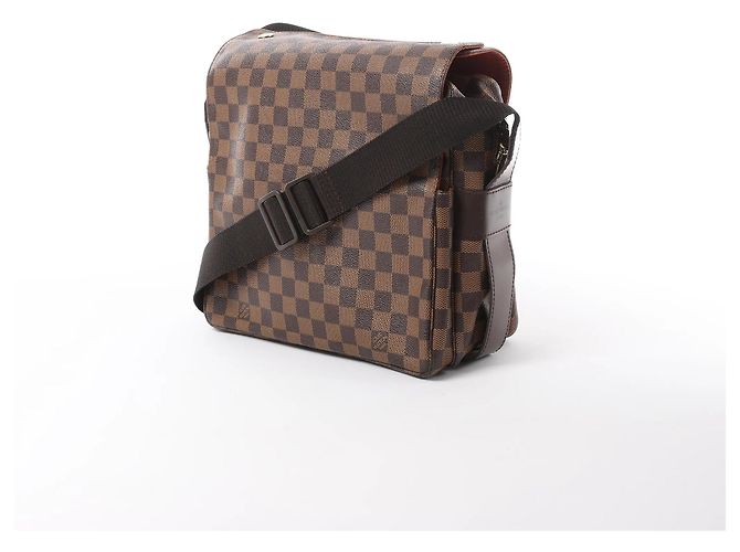 Borsa a tracolla Louis Vuitton Naviglio Damier Ebene marrone N45255 Rosso - vista 2