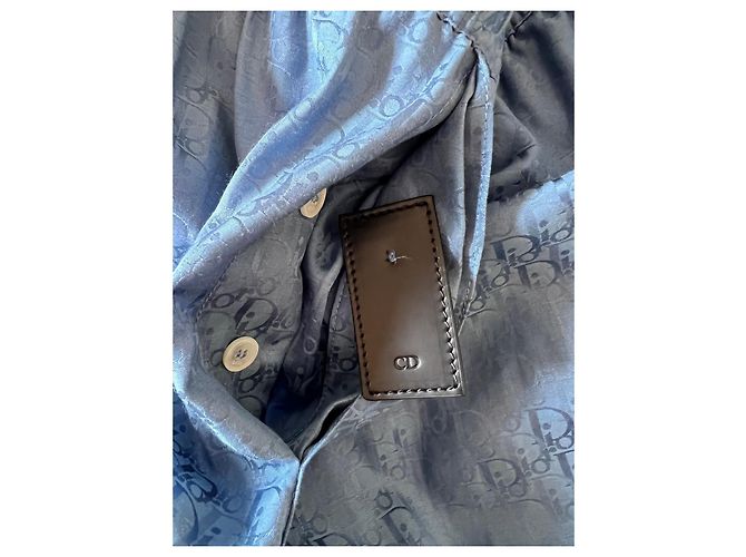 Completo camicia e pantaloncini in seta Dior Oblique Bleu Blu - vista 11