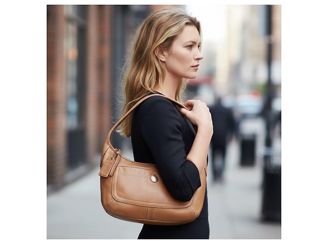 Coach Y2K Leder Hobo Bag Hellbraun - Ansicht 3