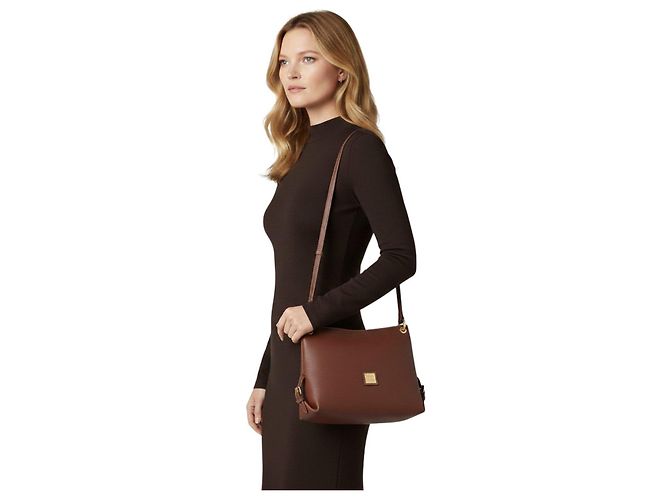 Borsa a tracolla in pelle marrone Dooney & Bourke - vista 2