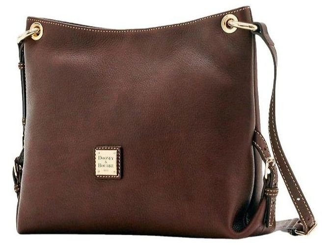 Borsa a tracolla in pelle marrone Dooney & Bourke - vista 3