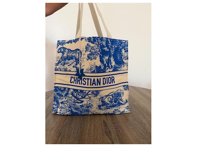Dior Riviera Canvas Shopper Blau Beige - Ansicht 2
