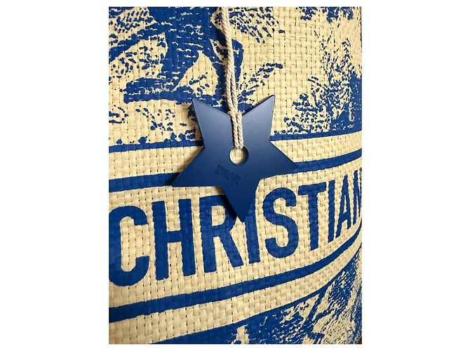 Dior Riviera Canvas Shopper Blau Beige - Ansicht 5