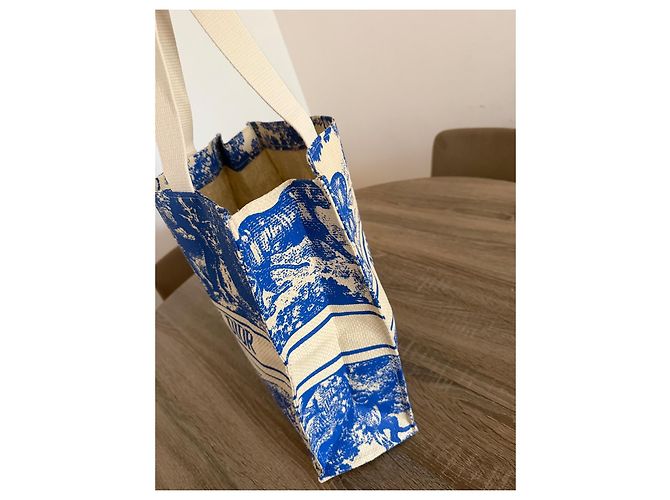 Dior Riviera Canvas Shopper Blau Beige - Ansicht 6