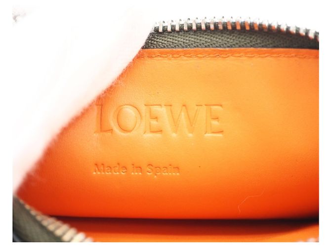 Portacarte con monete Loewe Signature Arancione Cachi - vista 11