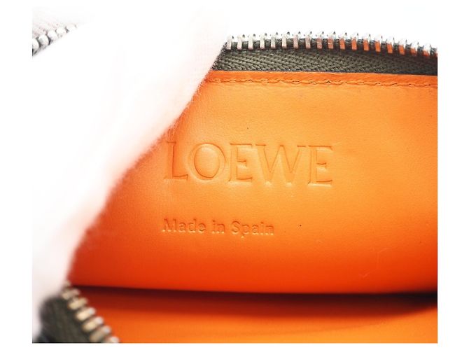 Portacarte con monete Loewe Signature Arancione Cachi - vista 12