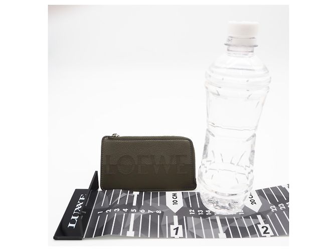 Portacarte con monete Loewe Signature Arancione Cachi - vista 3