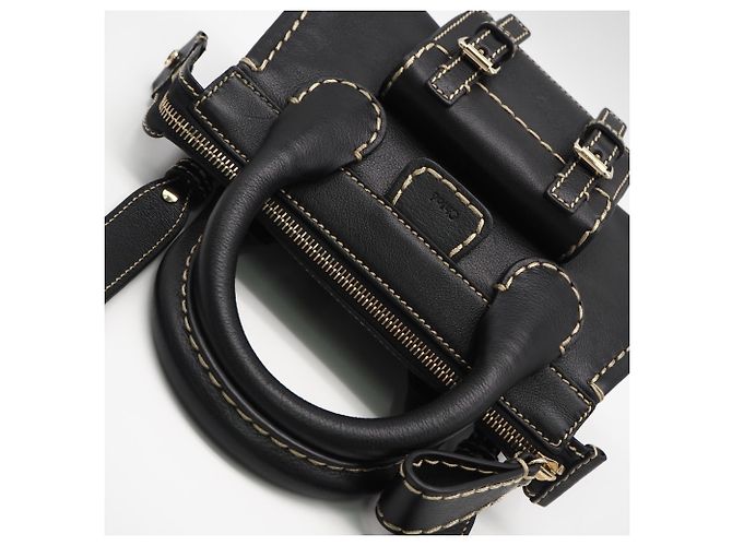 Chloé Edith Mini Lederhandtasche Schwarz - Ansicht 6