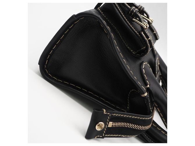 Chloé Edith Mini Lederhandtasche Schwarz - Ansicht 9