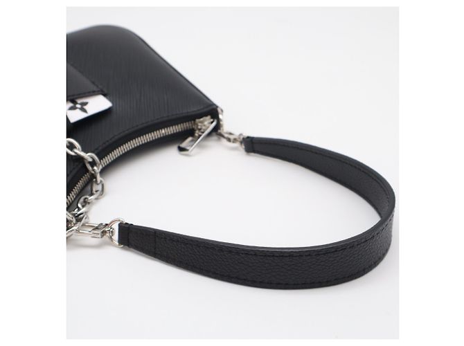 Borsa Louis Vuitton Epi Marellini Nero Bianco - vista 14