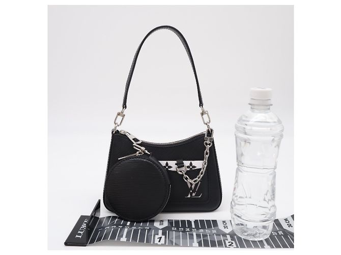 Borsa Louis Vuitton Epi Marellini Nero Bianco - vista 3