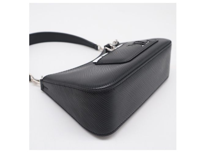 Borsa Louis Vuitton Epi Marellini Nero Bianco - vista 9