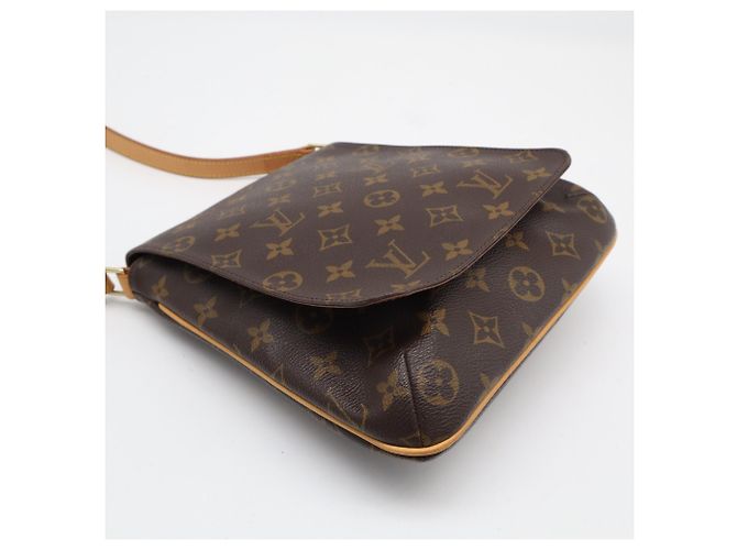 Borsa a tracolla Louis Vuitton Monogram Musette Salsa Marrone - vista 4