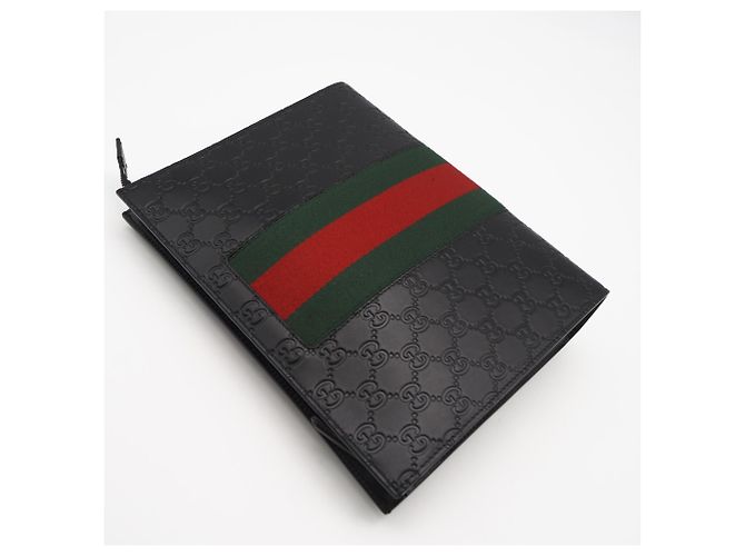 Clutch Gucci Sherry Line Nero Rosso Verde - vista 2