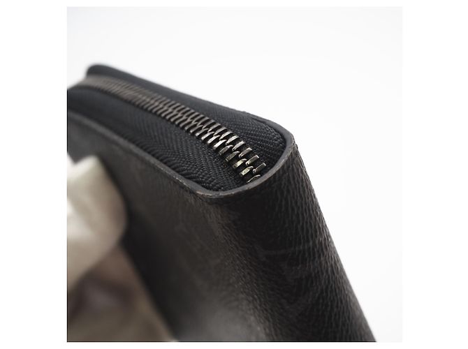 Louis Vuitton Monogram Eclipse Zippy Organizer Long Wallet Brown Black - view 11