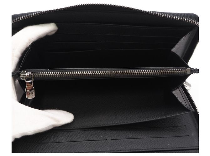 Louis Vuitton Monogram Eclipse Zippy Organizer Long Wallet Brown Black - view 13