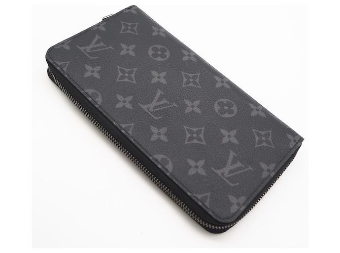 Louis Vuitton Monogram Eclipse Zippy Organizer Long Wallet Brown Black - view 2