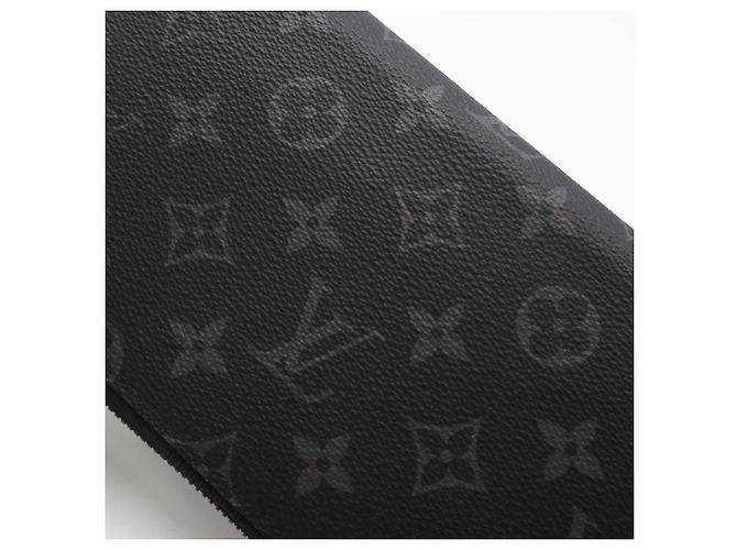 Louis Vuitton Monogram Eclipse Zippy Organizer Long Wallet Brown Black - view 4