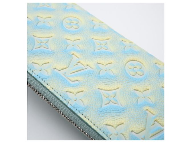 Louis Vuitton Monogram Empreinte Zippy Wallet Blau Gelb - Ansicht 3