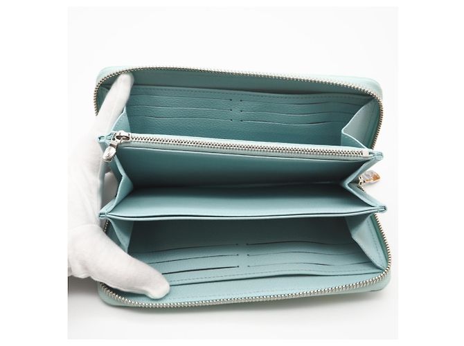 Louis Vuitton Monogram Empreinte Zippy Wallet Blau Gelb - Ansicht 8