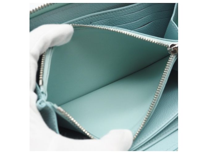 Louis Vuitton Monogram Empreinte Zippy Wallet Blau Gelb - Ansicht 9