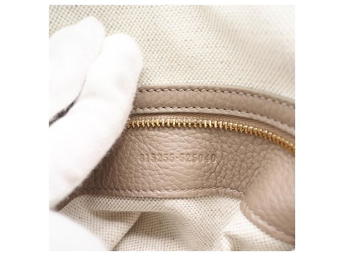 Borsa piccola a manico GUCCI GG Emblem Beige - vista 13