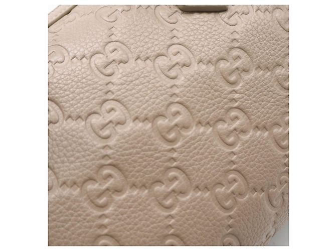 Borsa piccola a manico GUCCI GG Emblem Beige - vista 3