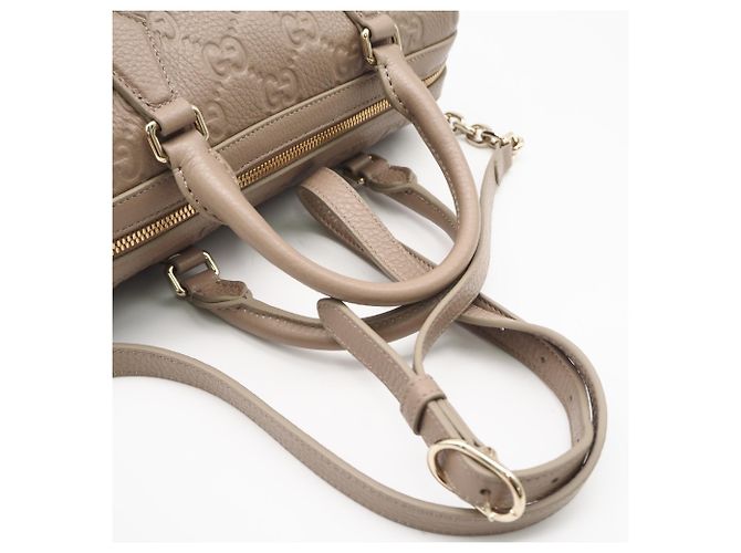 Borsa piccola a manico GUCCI GG Emblem Beige - vista 4