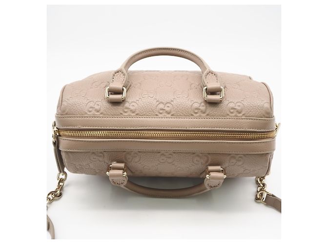 Borsa piccola a manico GUCCI GG Emblem Beige - vista 5