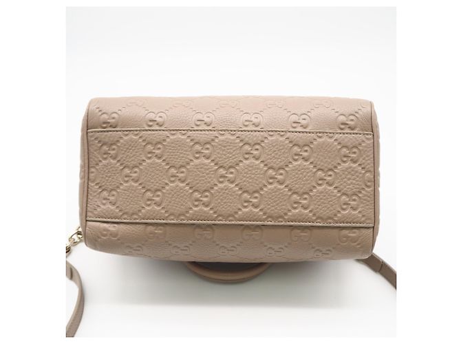 Borsa piccola a manico GUCCI GG Emblem Beige - vista 6