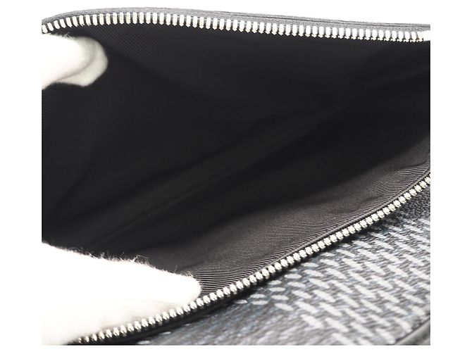 Borsa a tracolla Louis Vuitton Damier Graphite 3D Trio Messenger Marrone Nero - vista 11