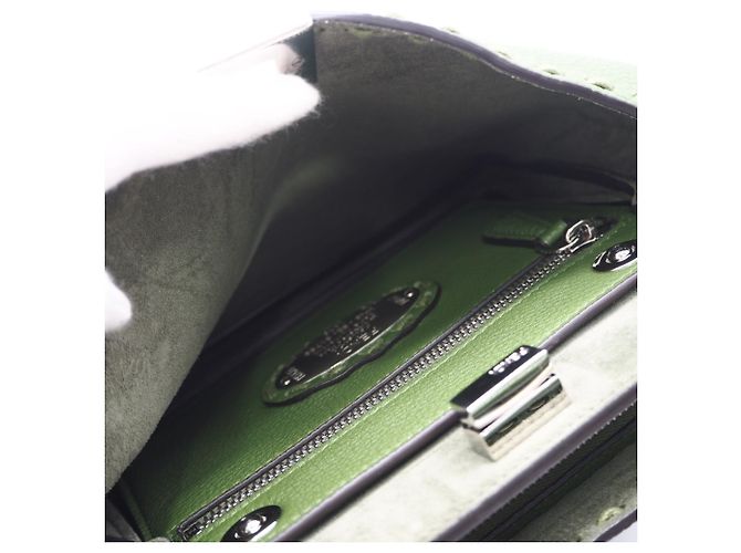 Borsa Fendi Selleria Peekaboo Soft Small Verde - vista 11