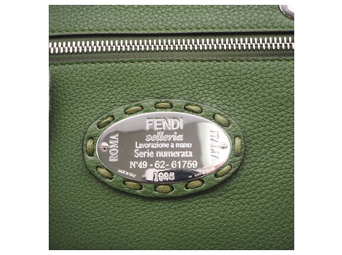 Borsa Fendi Selleria Peekaboo Soft Small Verde - vista 15