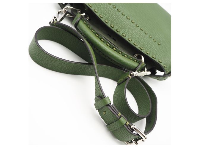 Borsa Fendi Selleria Peekaboo Soft Small Verde - vista 4