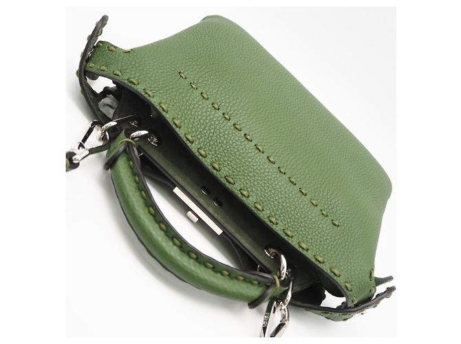 Borsa Fendi Selleria Peekaboo Soft Small Verde - vista 5