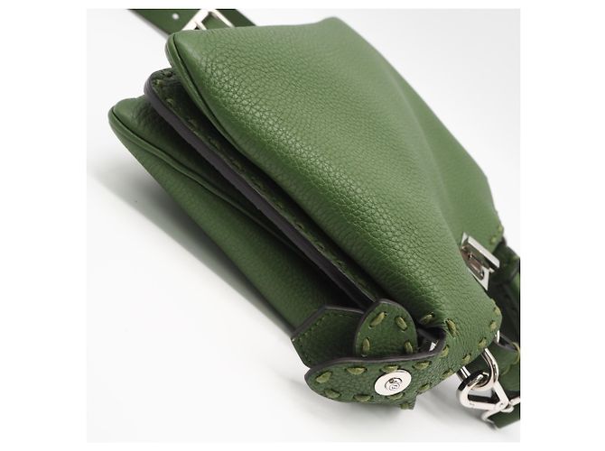 Borsa Fendi Selleria Peekaboo Soft Small Verde - vista 8