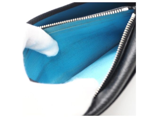 Bulgari BVLGARI Bvlgari Man Bi-fold Long Wallet Black Blue - view 12