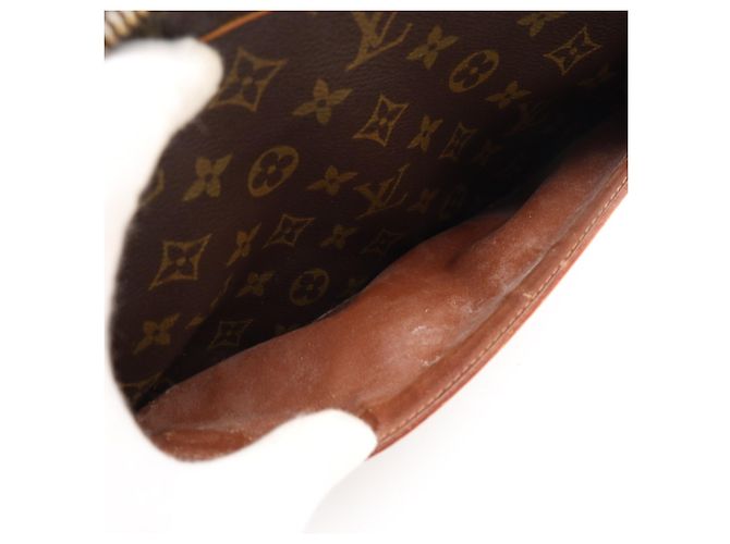 Clutch Louis Vuitton Monogram Compiegne 28 Marrone Beige - vista 12