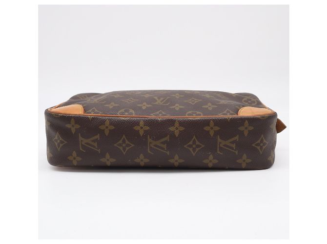 Clutch Louis Vuitton Monogram Compiegne 28 Marrone Beige - vista 7
