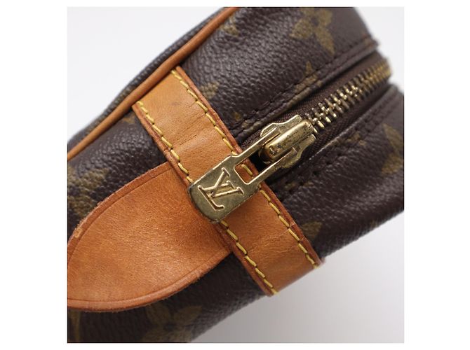 Clutch Louis Vuitton Monogram Compiegne 28 Marrone Beige - vista 9