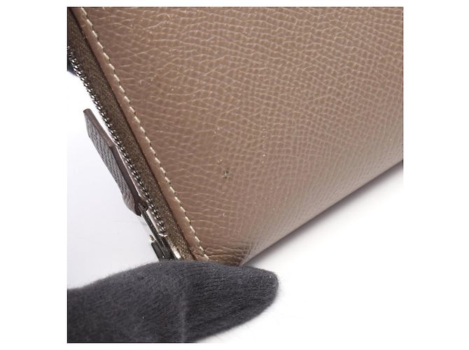 Hermès Azap Long Wallet aus Epsom-Leder Braun Taupe - Ansicht 12