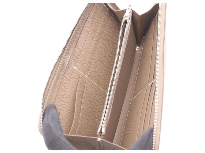 Hermès Azap Long Wallet aus Epsom-Leder Braun Taupe - Ansicht 3