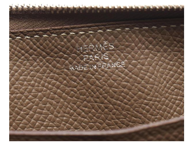 Hermès Azap Long Wallet aus Epsom-Leder Braun Taupe - Ansicht 4