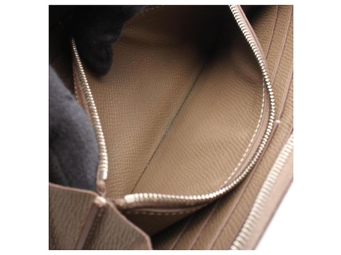 Hermès Azap Long Wallet aus Epsom-Leder Braun Taupe - Ansicht 6
