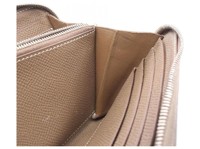 Hermès Azap Long Wallet aus Epsom-Leder Braun Taupe - Ansicht 7