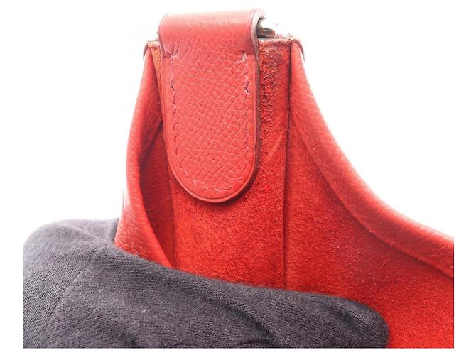 Hermès Borsa a tracolla Hermes Evelyne 2 PM Rouge Casaque Rosso - vista 12