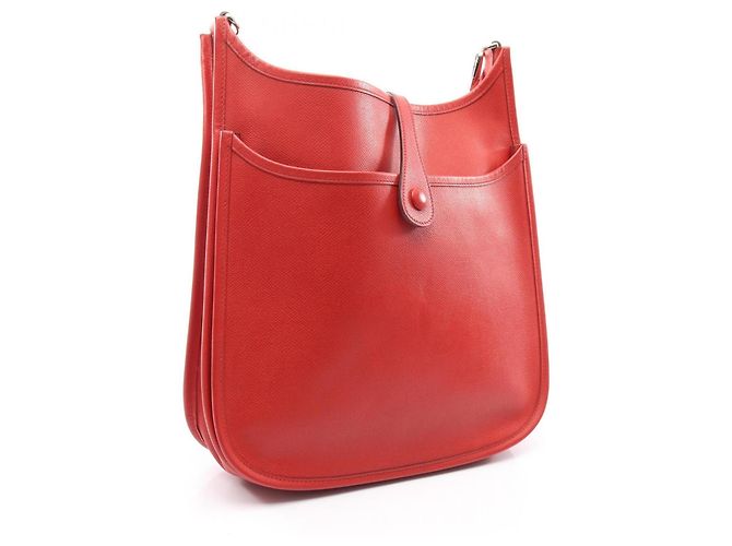Hermès Borsa a tracolla Hermes Evelyne 2 PM Rouge Casaque Rosso - vista 2