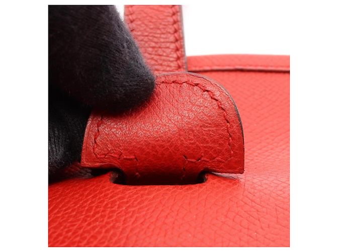 Hermès Borsa a tracolla Hermes Evelyne 2 PM Rouge Casaque Rosso - vista 5